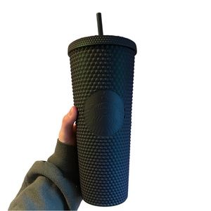 Matte Dark Green Studded Starbucks Tumbler